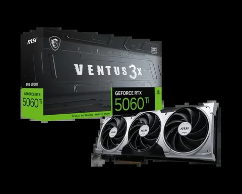GPU MSi Ventus 3X RTX 5060 Ti – 8GB GDDR7, DLSS4, RayTracing, Reflex 2