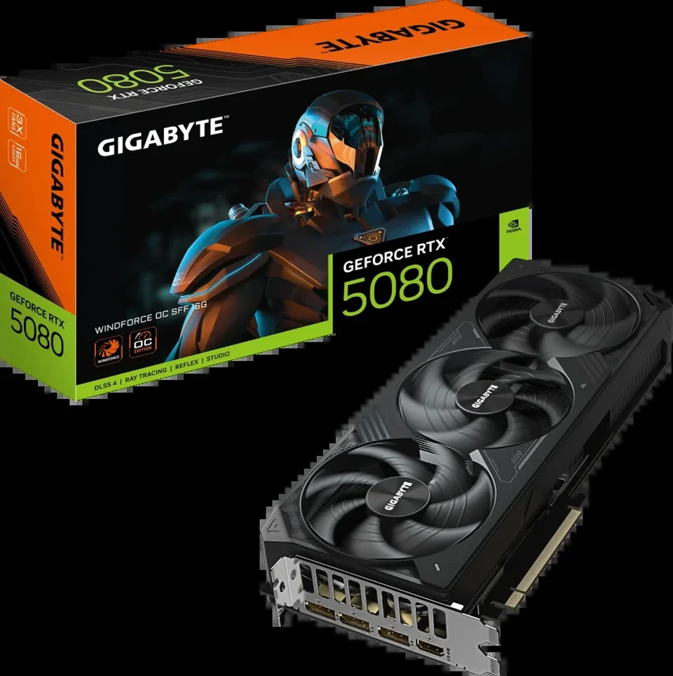 GPU Gigabyte Windforce GeForce RTX 5080 - 16GB GDDR7, DLSS4, RayTracing, Reflex